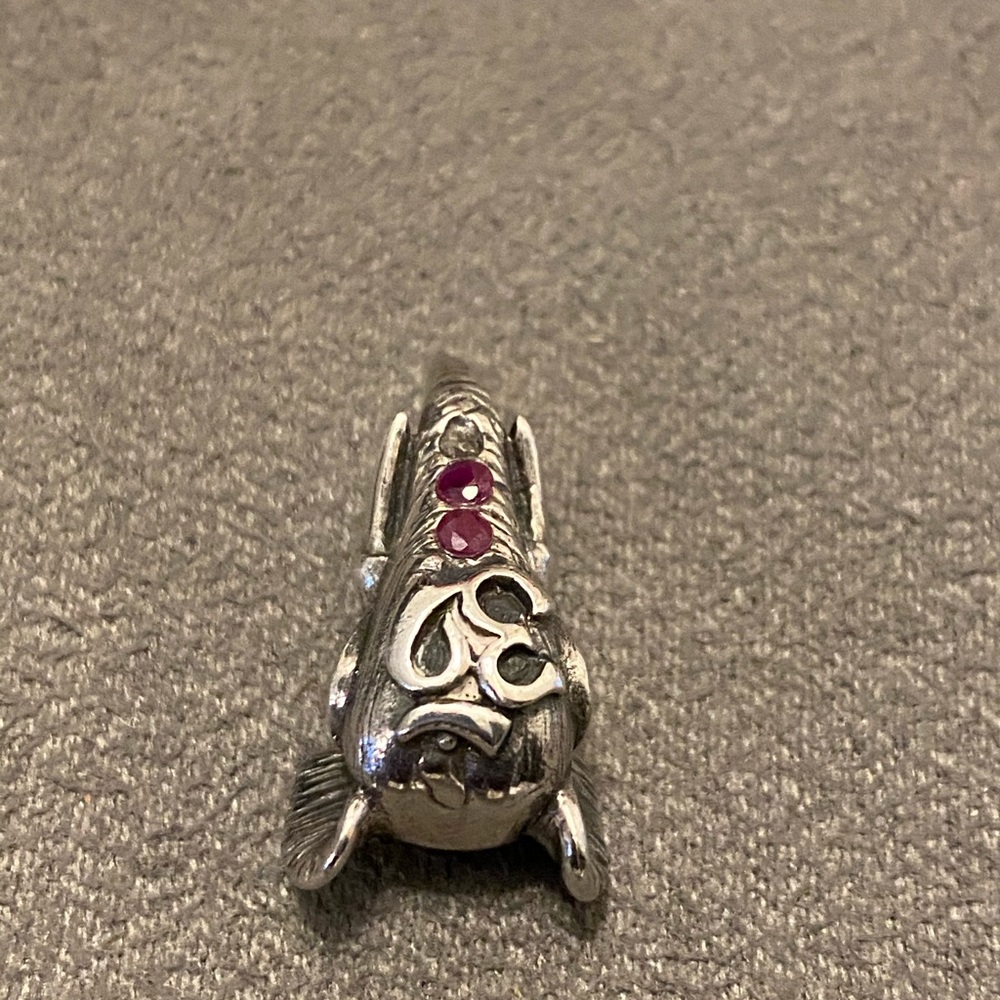 Buddhist Elephant Head SS w/Unfinished Rubies - Picture 5 of 8